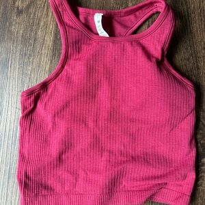 lululemon Ebb to Street Cropped Racerback Tank EUC